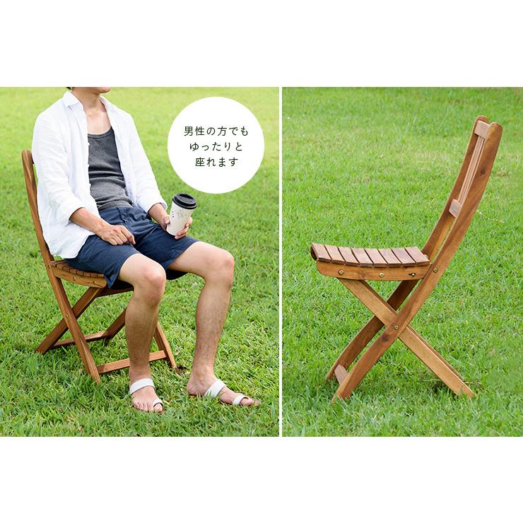 パラソル使用可能 ガーデンテーブルセット ガーデンチェア 木製