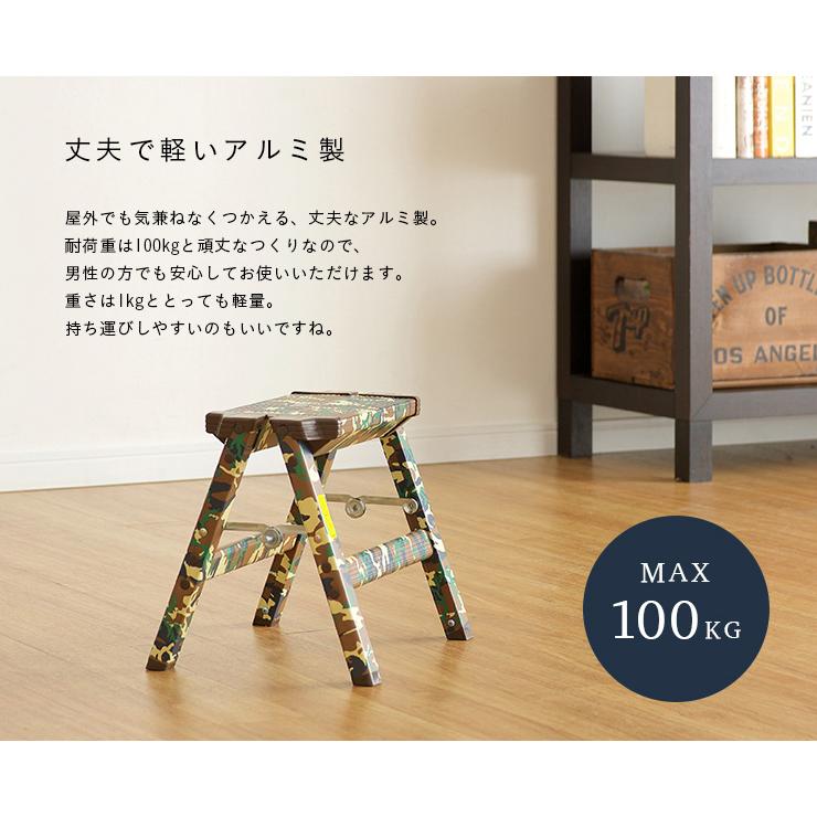 耐荷重100kg 折りたたみ 踏台 脚立 ステップ 踏み台 スツール イス 椅子 step stool(ステップスツール) 1段 H29cm PC-401/PC-501/PC-601 |  | 06