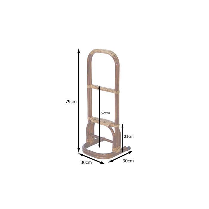 ラタン つかまり立ち 3段 H79cm R408HR 立上がり補助具 ステッキ 補助器具 立座り 立上がり 籐 滑止め付き 底ゴム付き 耐荷重80kg 玄関 リビング 和室 天然素材｜pie-no｜06