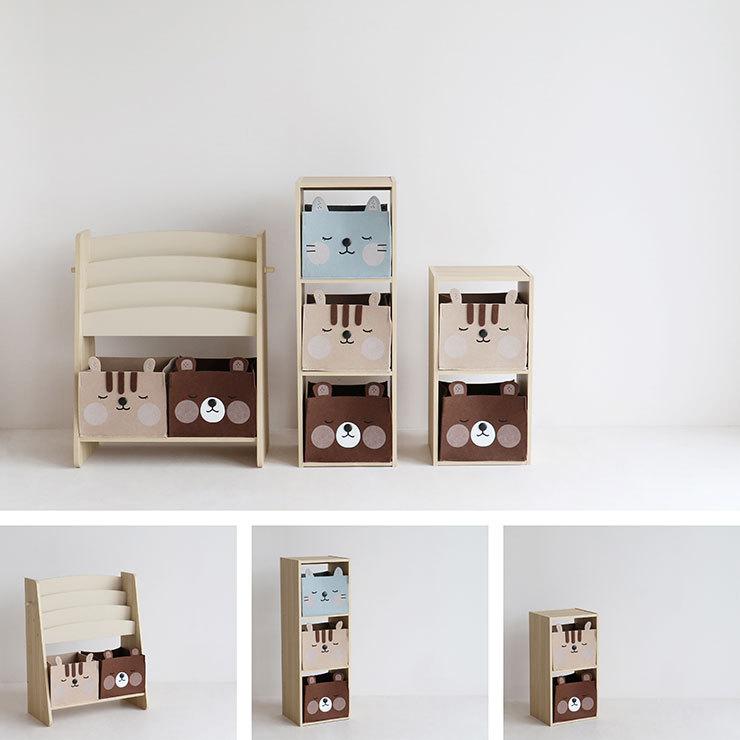 ストレージボックス 収納ボックス フェルト おしゃれ カラーボックス おもちゃ箱 おもちゃ収納 動物 l フェルトボックス 幅29cm Kids Felt Box Mam 3色対応 Pie No 通販 Yahoo ショッピング