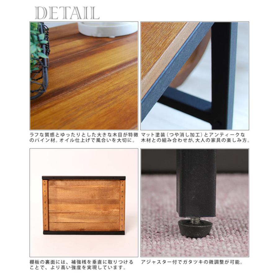ブランド登録なし - 納める棚 格好のいい 5段仕合わせ40x40x175 パイプコネクタ付 明けひろげ仕合わせ 生まれながら木 アイアン風 パウダーコンパクト か細い 喫茶店風 北欧風 細長い切口納める 入り口・入口 御厨子所