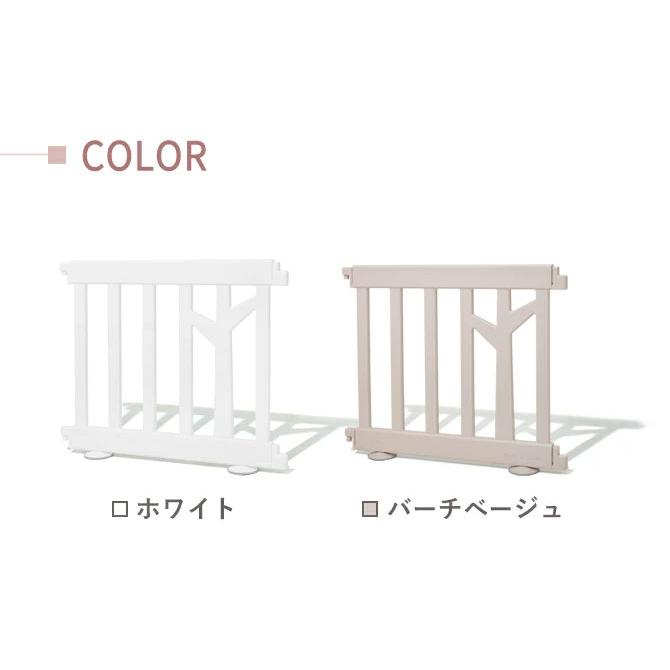 ベビーゲート プレイヤード ベビーフェンス ガード 木製 扉付き 柵 フェンス ifam(アイファム) ベビーサークル BIRCH(バーチ) ドア+パネル 各1枚セット 2色対応_2