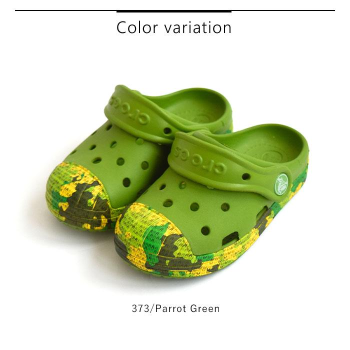 クロックス crocs ボーイズ バンプ イット カモ Crocs Bump It Camo Clog K 男の子 春 夏 秋 冬 グリーン 15.5cm 203139｜piecelife｜09