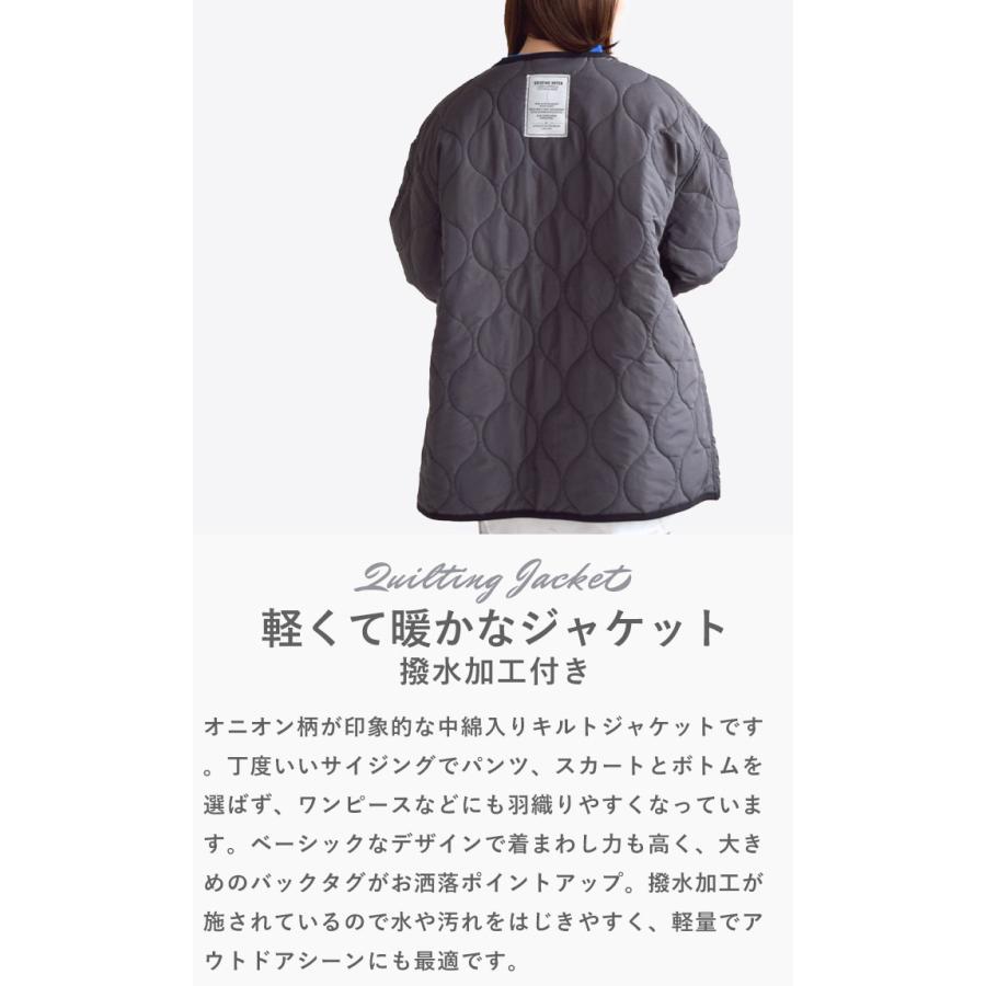 レディース アウター 中綿 ジャケット キルティング キルト バックタグ  