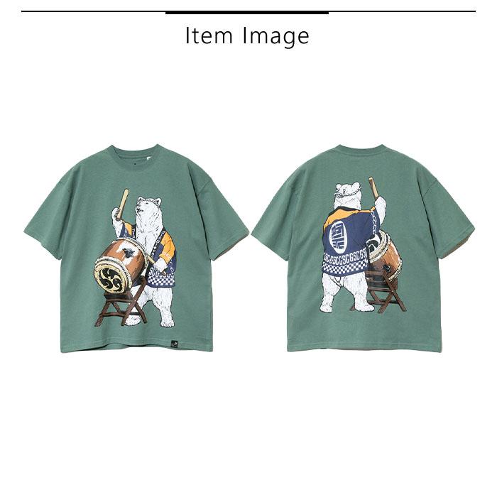 go slow caravan USA/C 和太鼓クマSP ゆったりTEE USA/C 和太鼓クマSP ゆったりTEE（Tシャツ/カットソー）｜go