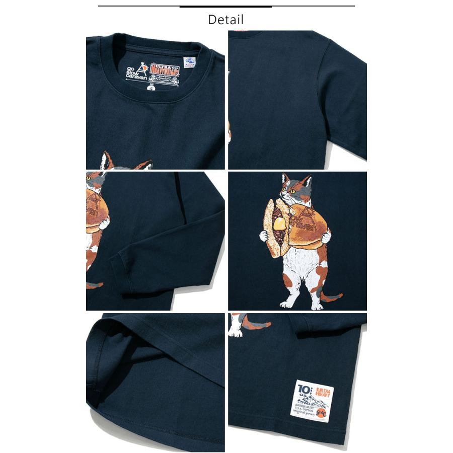 GO SLOW CARAVAN NISSAN　猫　ロンT　長袖　３　黒 go slow caravan ゴースローキャラバン Tシャツ トップス ロンT