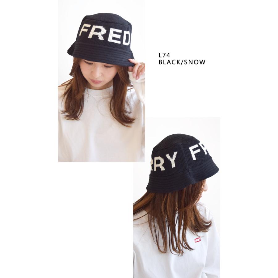FRED PERRY フレッドペリー ニット バケットハット ロゴ 刺繍