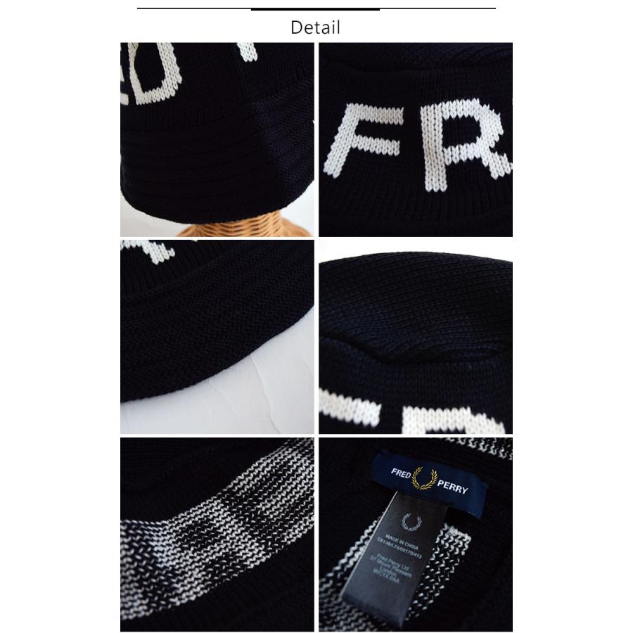 FRED PERRY フレッドペリー ニット バケットハット ロゴ 刺繍