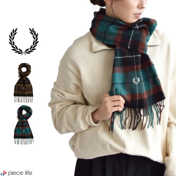 FRED PERRY フレッドペリー マフラー LAMBSWOOL TARTAN SCARF FRED PERRY フレッドペリー マフラー LAMBSWOOL TARTAN SCARF