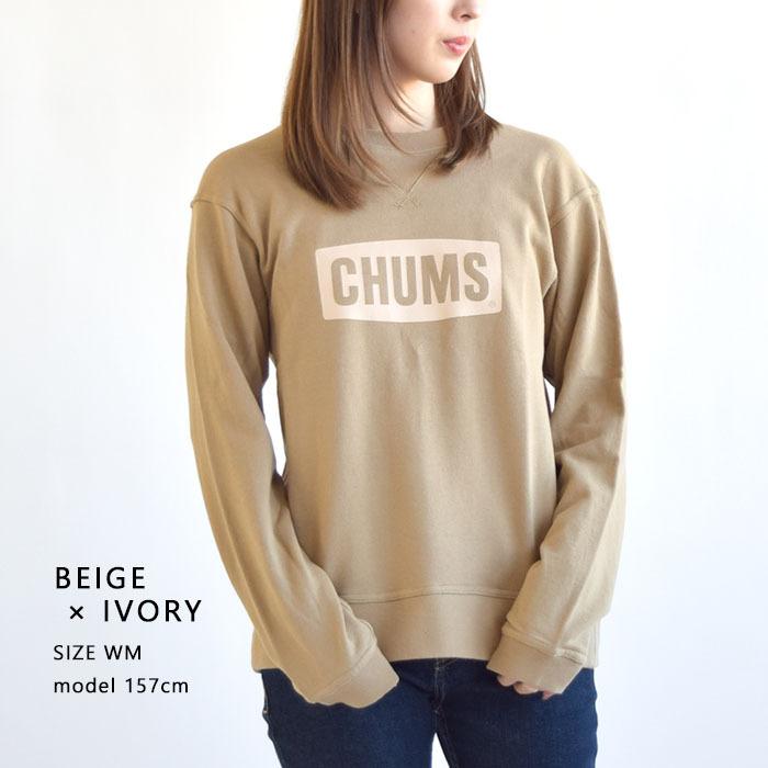 CHUMS チャムス Logo Crew Top LP ロロゴクルートップループ
