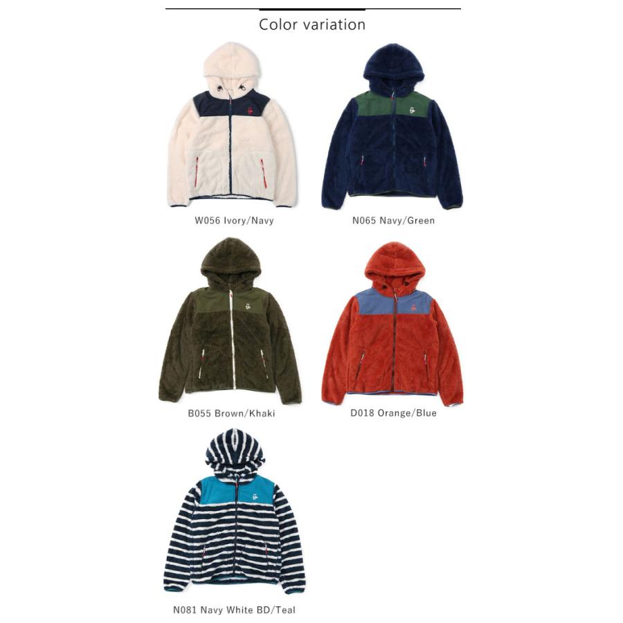 CHUMS チャムス フリース パーカー Elmo Fleece Full Zip Parka エルモ フリースフルジップパーカー ボア 軽量  カジュアル スポーツ CH04-1245｜piecelife｜16