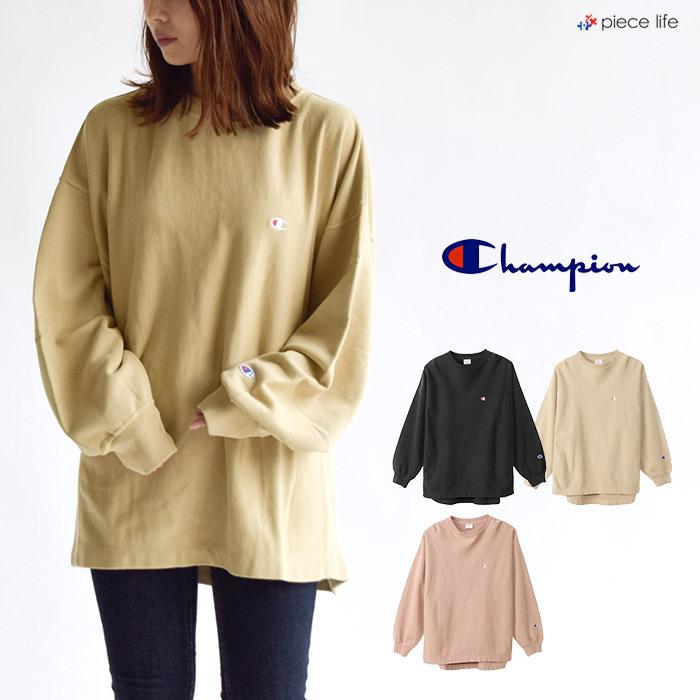 Champion チャンピオン スウェット ウィメンズ リバースウィーブクルーネックスウェットシャツ 裏毛 ワンポイント レディース Cロゴ リブ袖 シンプル 普段使い Cw S003 Piece Life 通販 Yahoo ショッピング