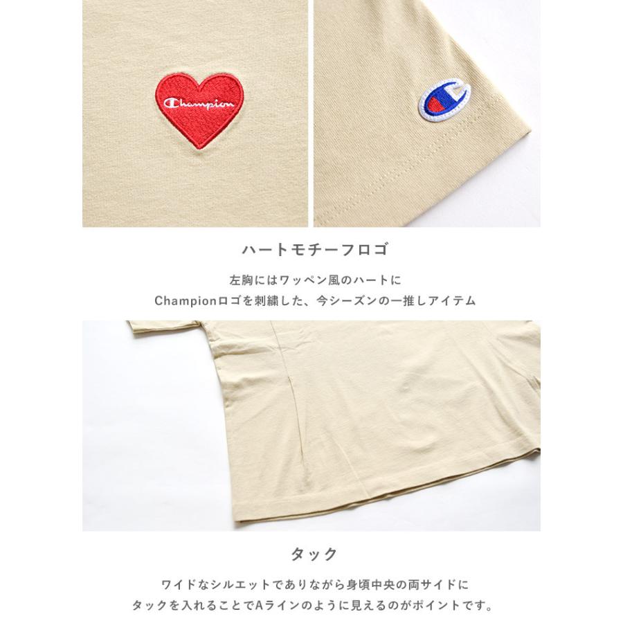 Champion チャンピオン Tシャツ 半袖 ウィメンズ プリントtシャツ タック入り レディース トップス 無地 ロゴ刺繍 ワンポイント プリント カットソー Cw T302 Piece Life 通販 Yahoo ショッピング