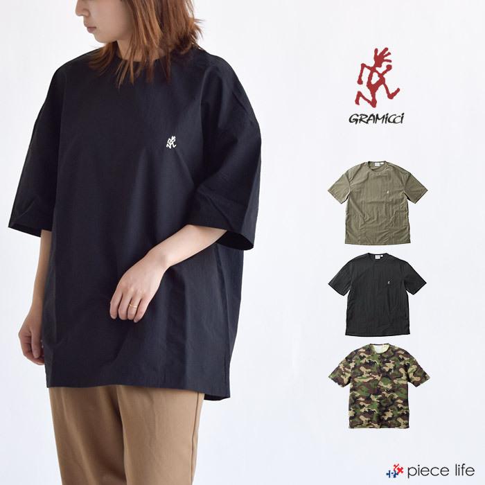 グラミチ シャツ GRAMICCI  シェルキャンプTシャツ トップス　メンズ レディース 半袖 ワンポイント 刺繍　撥水　プルオーバー アウトドア  GUJK-21S042