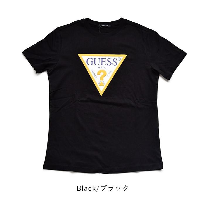 GUESS ゲスGUESS Tシャツ クルーネック シンプル プリント ユニ 