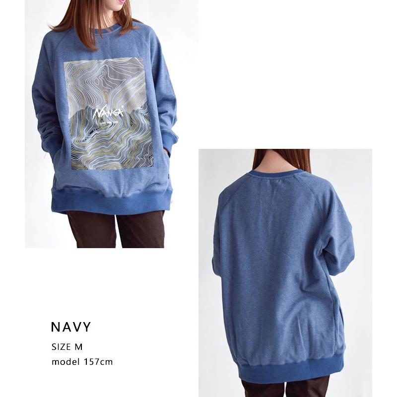 NANGA ナンガ ECO HYBRID CONTOUR MAP LOGO SWEATSHIRT/エコ ハイブリッド コントアー マップ スウェットシャツ トレーナー N1NQ｜piecelife｜13