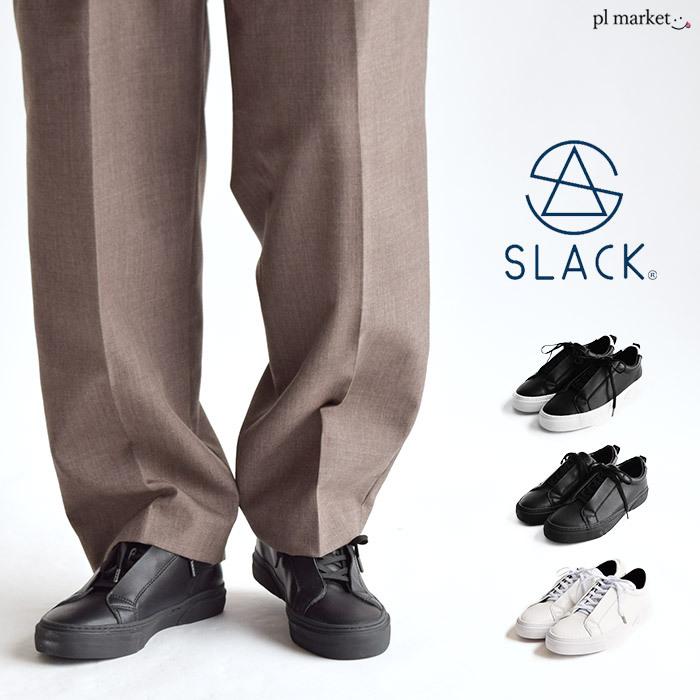 スラック スニーカー SLACK FOOTWEAR スラック フットウェア レザースニーカー メンズ レディース スニーカー 靴 ローカット 2WAY｜piecelife