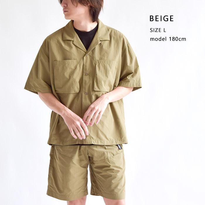 WILDTHINGS ワイルドシングス　セットアップ　上下　半袖　カーキ WILD THINGS シャツ 「WILDTHINGS / ワイルドシングス」 SUPPLEX