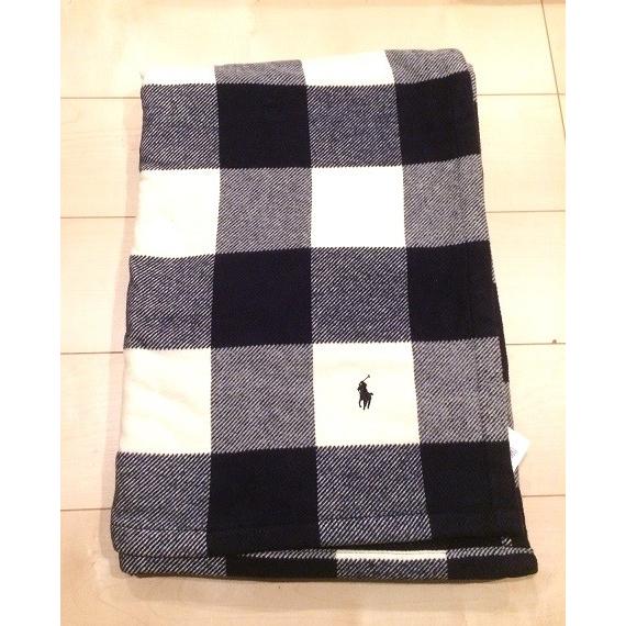 Ralph Lauren HOME ラルフローレン ホーム ブランケット 綿毛布 シングルサイズ140x200 ネイビー・バッファローチェック