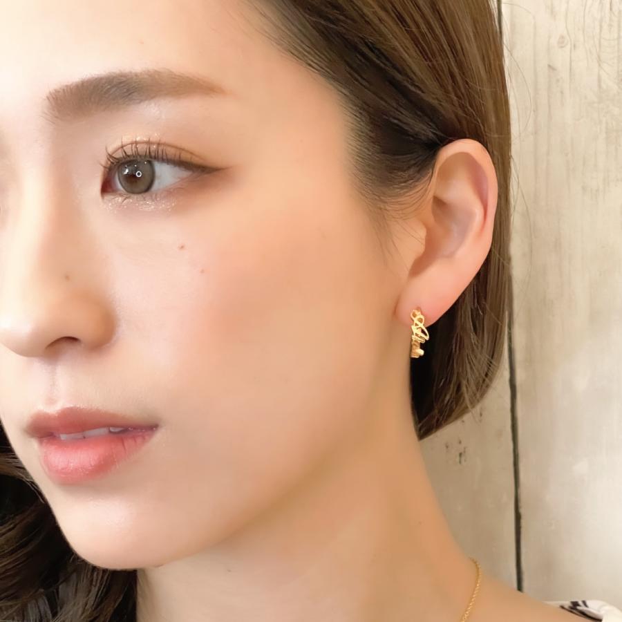 18G 14G ハワイアンジュエリー 片耳用 1個売り Aloha文字フープピアス