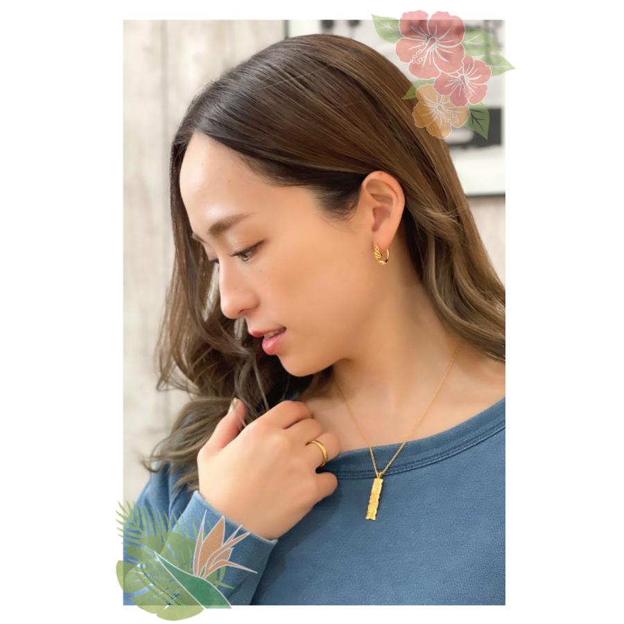 18G 14G ハワイアンジュエリー 片耳用 1個売り Aloha文字フープ