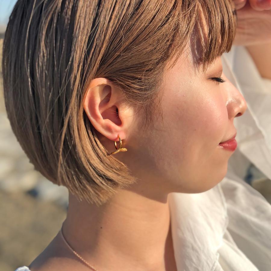 18G 14G ハワイアンジュエリー 片耳用 1個売り ホエールテールフープ