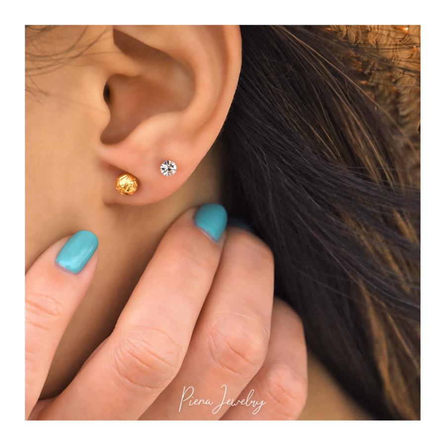 ハワイアンジュエリー 一粒ピアス スタッド サージカルステンレス316L ボール プルメリア 波 金属アレルギー対応 爆買 |  | 13