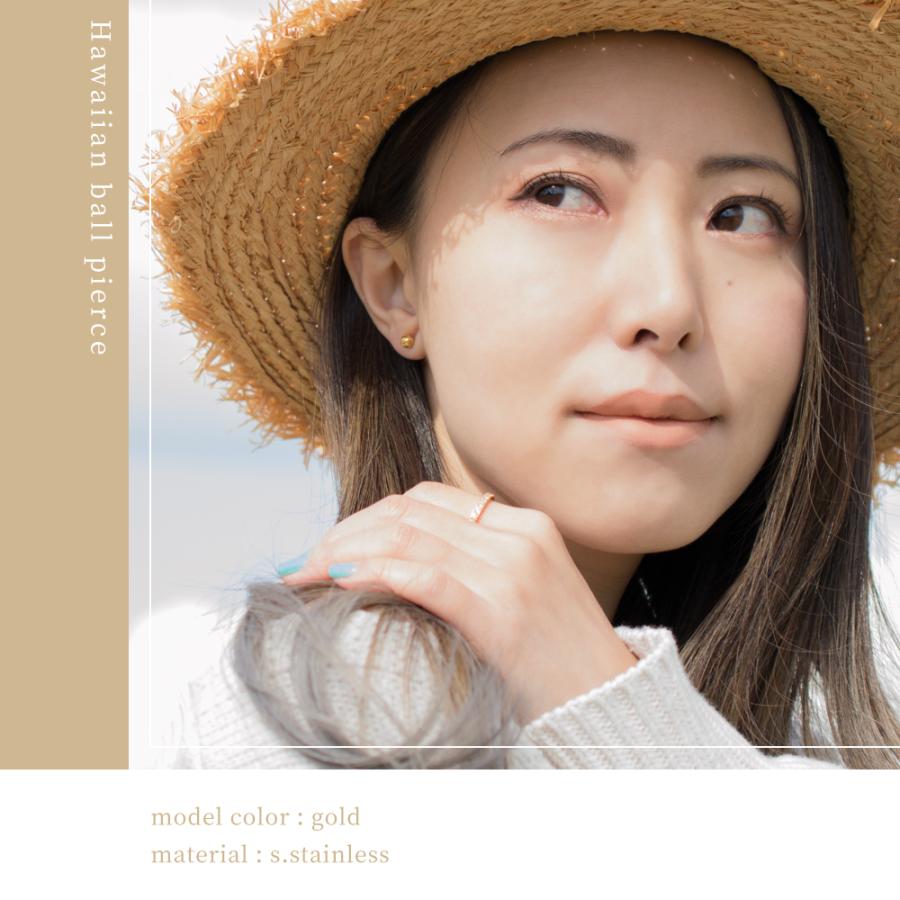 ハワイアンジュエリー 一粒ピアス スタッド サージカルステンレス316L ボール プルメリア 波 金属アレルギー対応 爆買 |  | 14