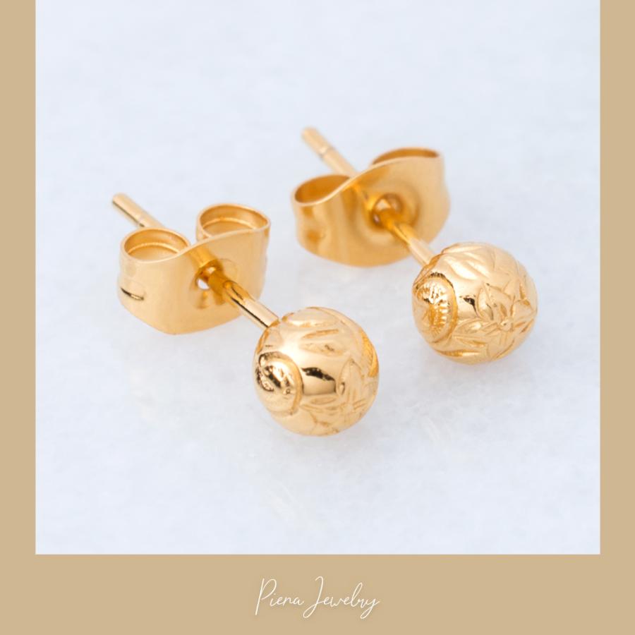 ハワイアンジュエリー 一粒ピアス スタッド サージカルステンレス316L ボール プルメリア 波 金属アレルギー対応 爆買 |  | 18