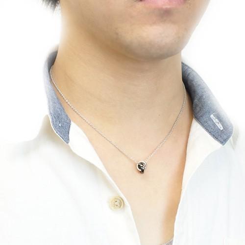 ネックレス メンズ サージカルステンレス リングが2つ重なった ネックレス メンズ サージカルステンレス リングが2つ重なった