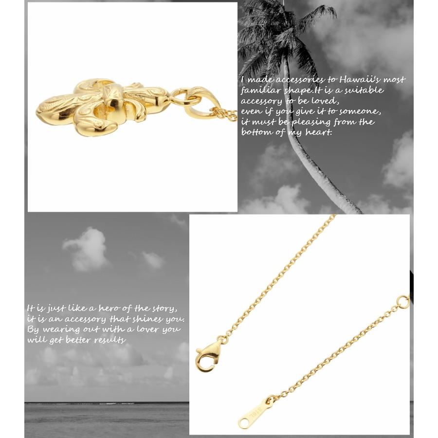 ネックレス 百合の紋章 ハワイアンジュエリー サージカルステンレス 金属アレルギー対応