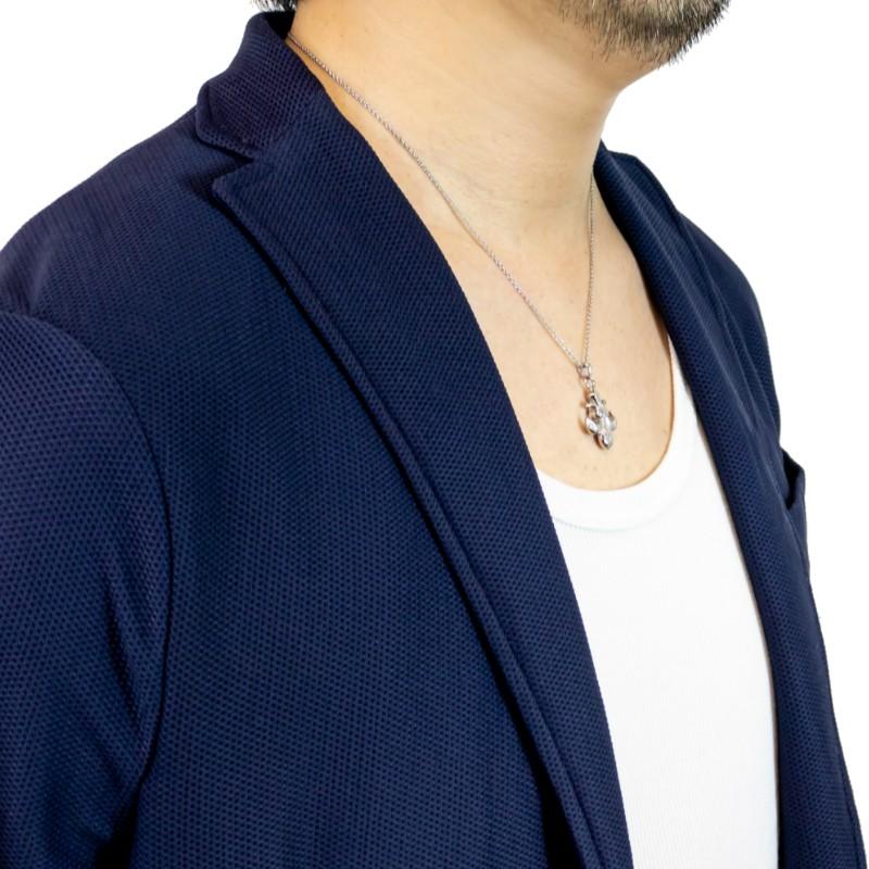 ネックレス 百合の紋章 ハワイアンジュエリー サージカルステンレス 金属アレルギー対応