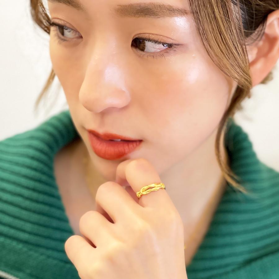 リング レディース メンズ サージカルステンレス製 ハワイアンジュエリー 結び目 マイレ 爆買の画像