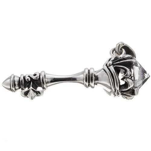 シルバー925製 ロングキーチェーン シルバー925製 デザインキーモチーフのメンズネックレス 50cm