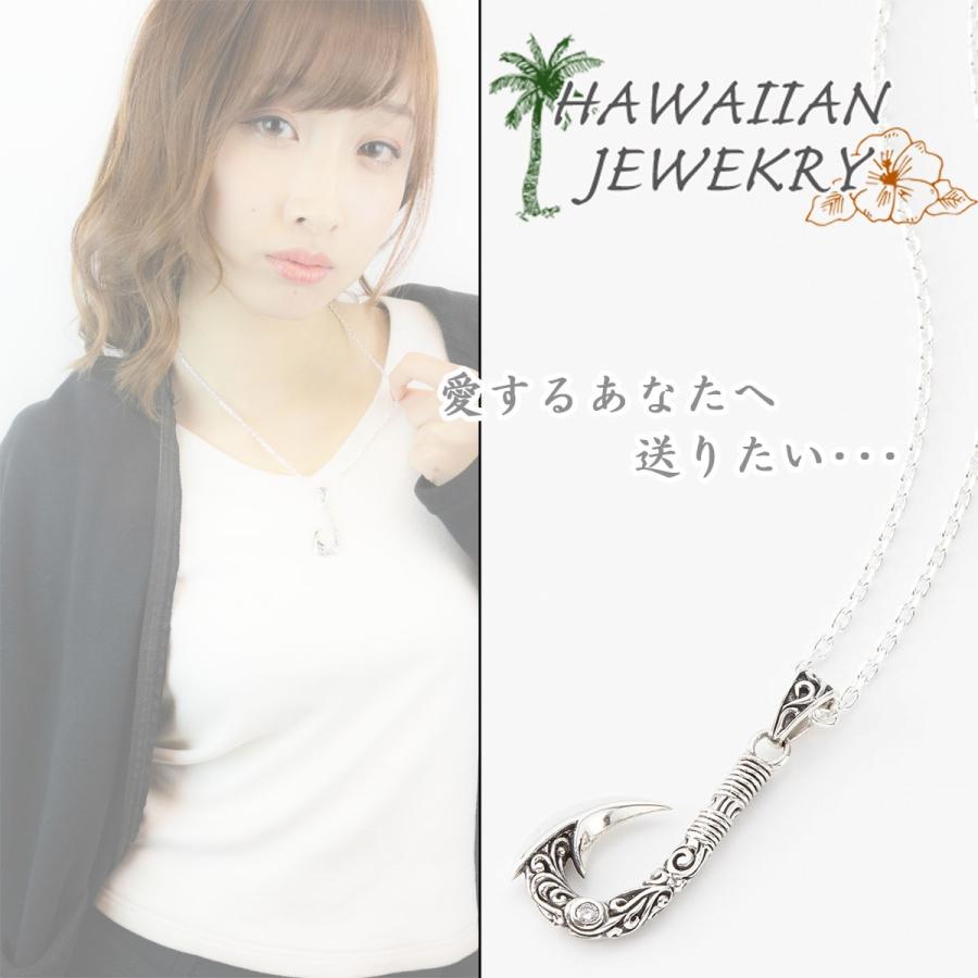 ネックレス ハワジュ ハワイアン キュービックジルコニア 釣り針 恋愛成就 爆買_3