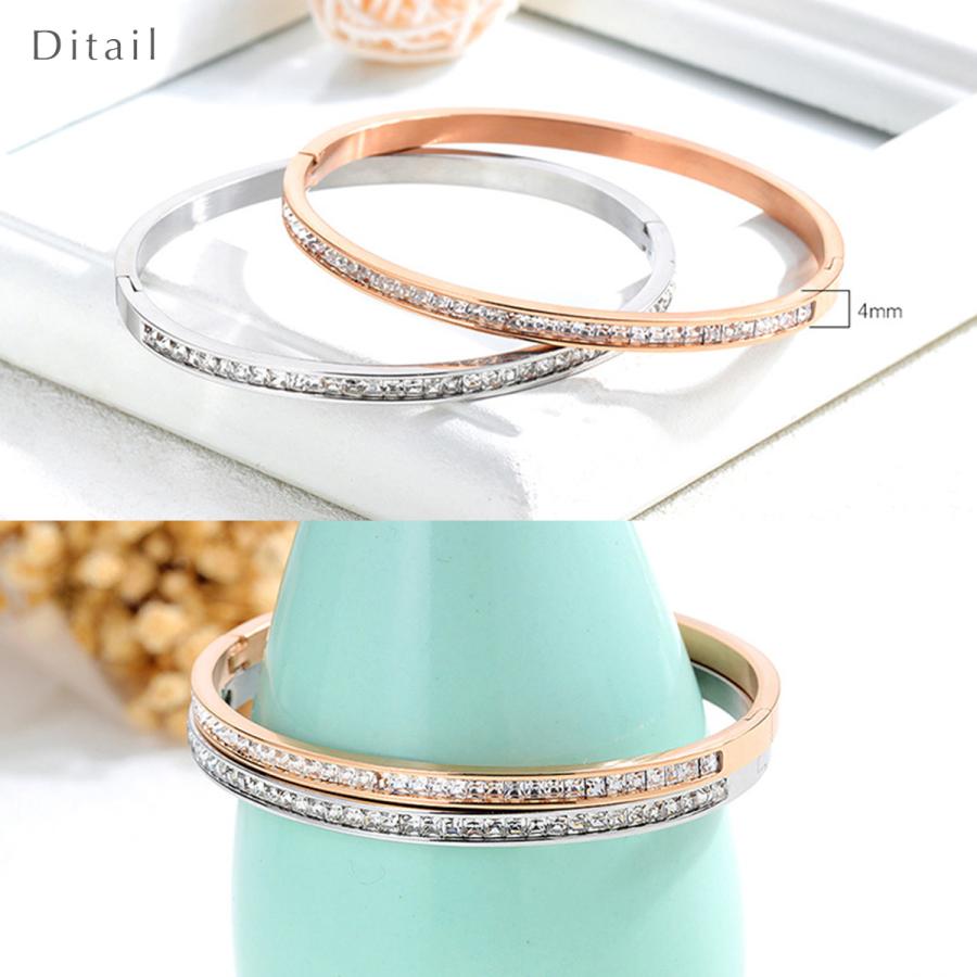 ブレスレット サージカルステンレス製 キュービックジルコニア