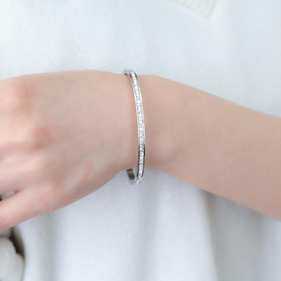 ブレスレット サージカルステンレス製 キュービックジルコニア