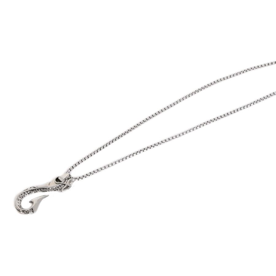 ネックレス 真鍮製 燻し 釣り針 フィッシュフック シンプル ベネチアンチェーン｜piena｜02