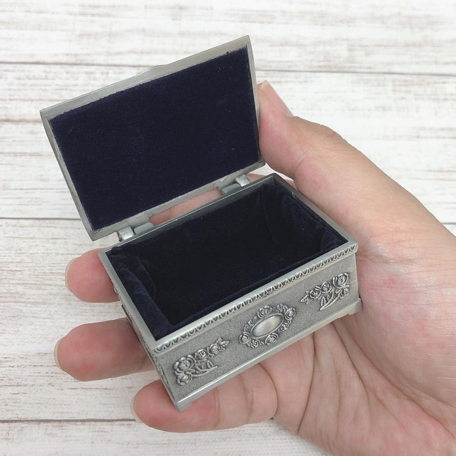 アクセサリーケース レトロ アンティーク風 バラ 薔薇 ローズ 彫刻