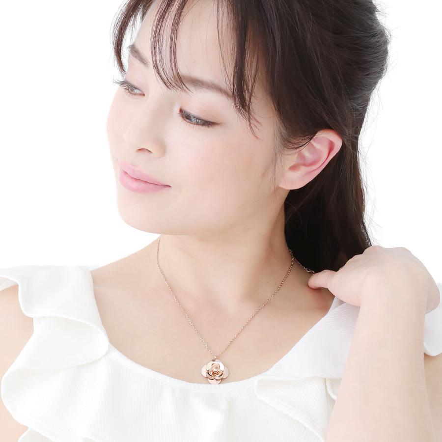 K18WGネックレス　薔薇モチーフ　パール調 ali-1923871.jpg
