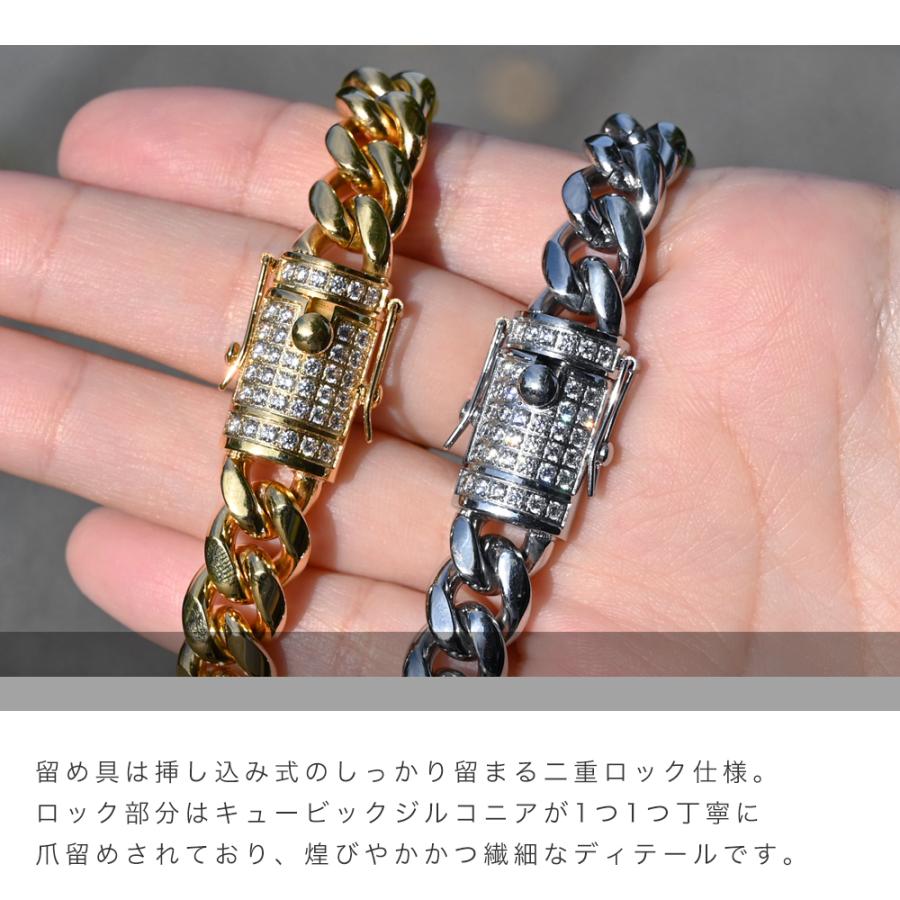 喜平チェーンブレスレット サージカルステンレス キュービック