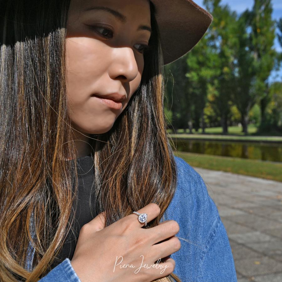 Pandora Jewelry ティアドロップ キュービックジルコニア シルバー ティアドロップ型リング シルバー925 キュービックジルコニア しずく型