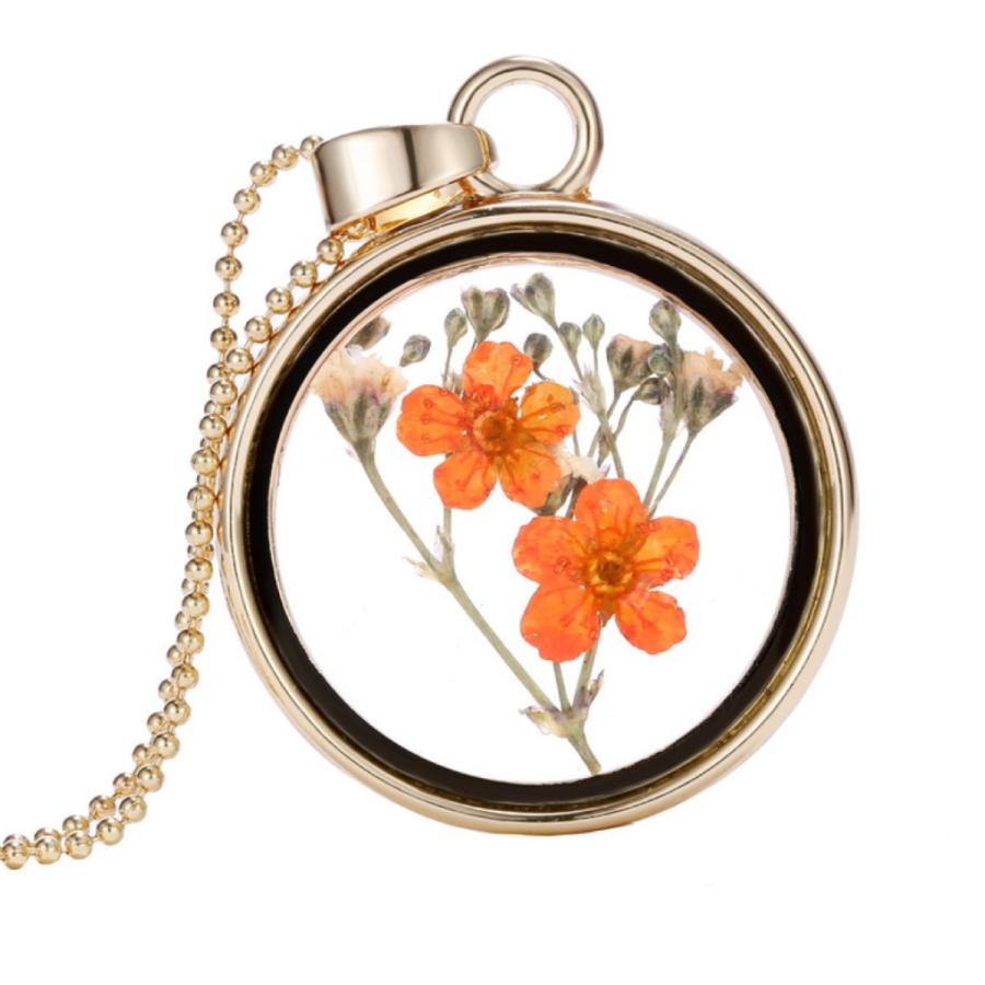ネックレス ペンダント ドライフラワー 花 植物 ボタニカル ネックレス ペンダント ドライフラワー 花 植物 ボタニカル