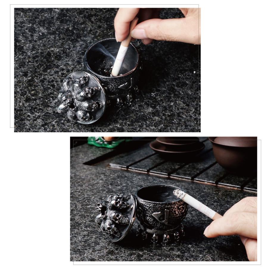 灰皿 ステンレス鋼 ドクロ 骸骨 ガイコツ 小物入れ アクセサリー収納