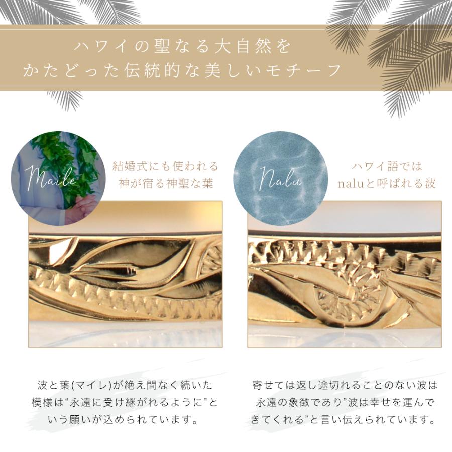 K10 ハワイアンジュエリーリング me on 彫り 波 スクロール ナル 