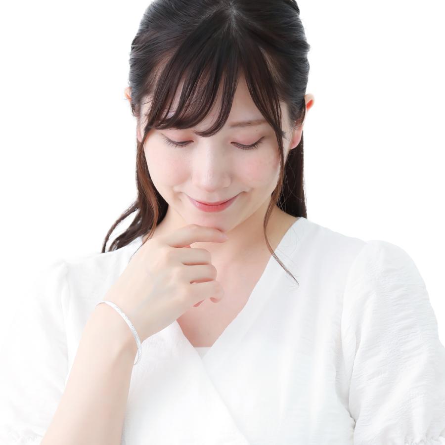 バングル ブレスレット シルバー925 ハワジュ ナル スクロール 波 プルメリア 花 細い 重ねづけ レディース メンズ 爆買の画像