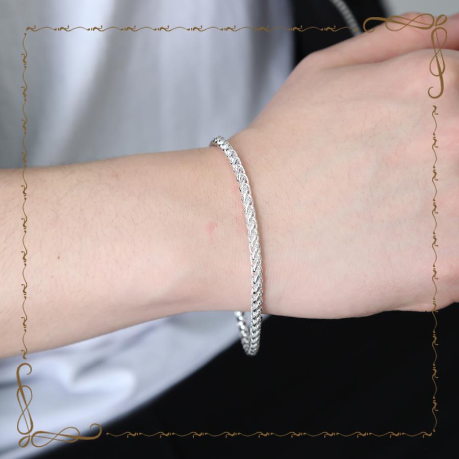 シルバー チェーンネックレス ブレスレット セット ネックレスブレスレットセット チェーン 彫刻 合金製 シルバー925