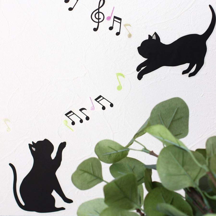 ウォールステッカー ハウスジータ ネコ 猫 音符 ハスジータ 壁 シール 