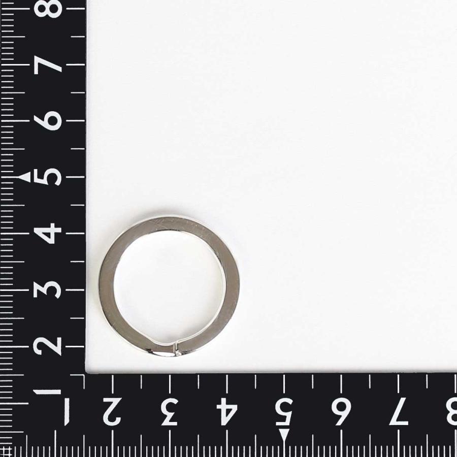 キーリング シルバー925製 1個売り 25mm 平打ち 2重カン パーツ 金具 手芸 手作り 爆買_4