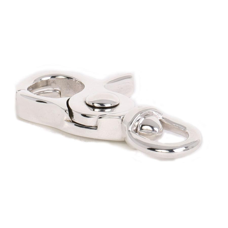 ナスカン シルバー925製 1個売り 全長約43.5mm 回転カン付 パーツ